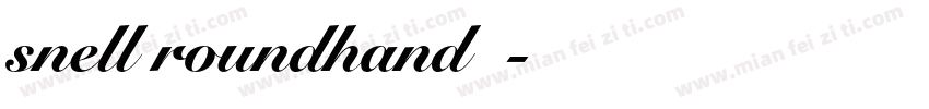 snell roundhand社团字体转换